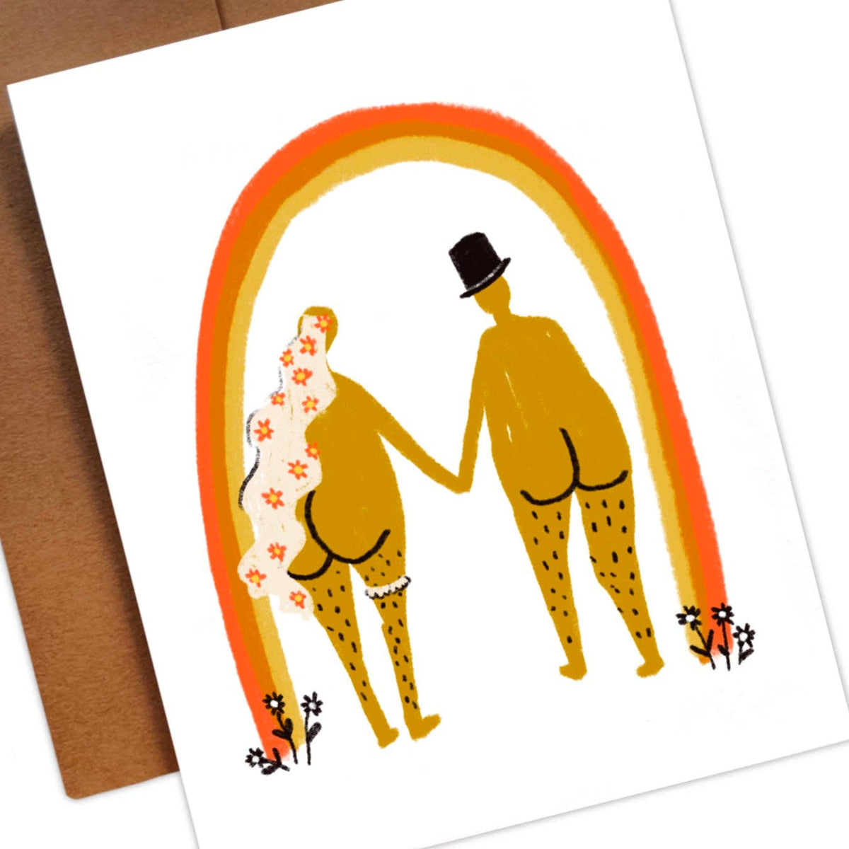 BRIDE & GROOM Greeting Card