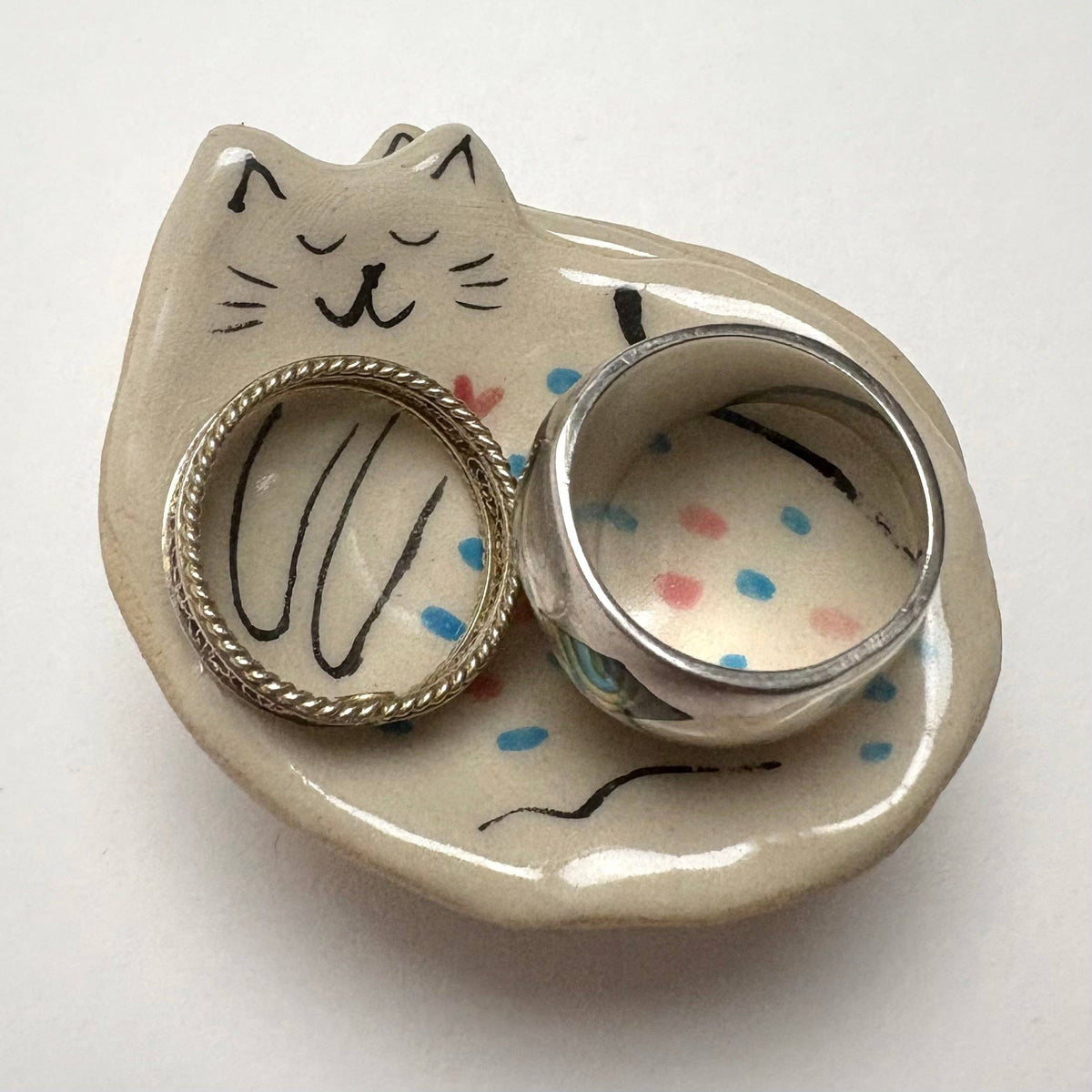 Tiny Handcrafted Ceramic Dish – Creamy Glazed Mini Catchall (2” x 1.25”)