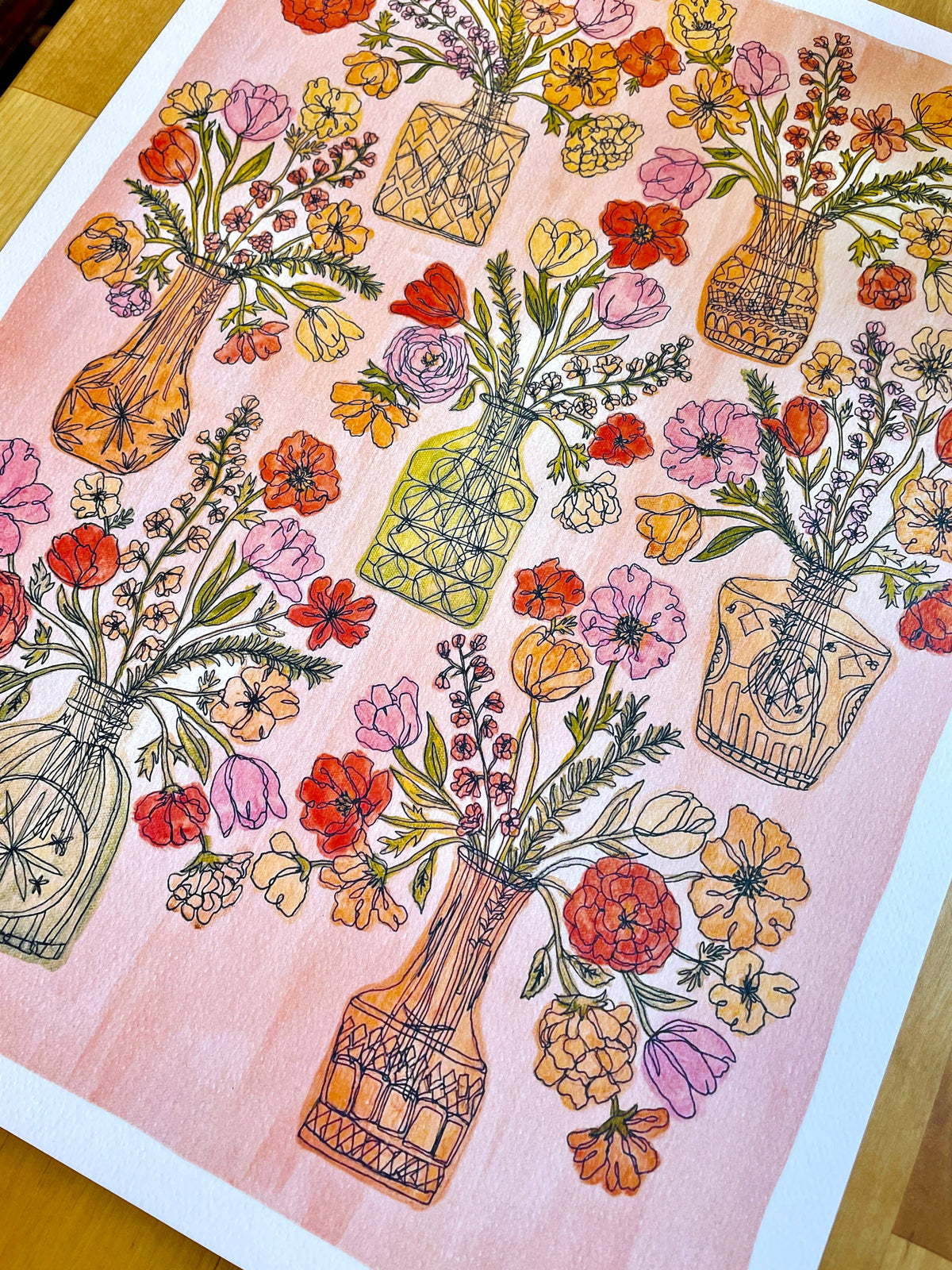 11x14 7 Vases Print
