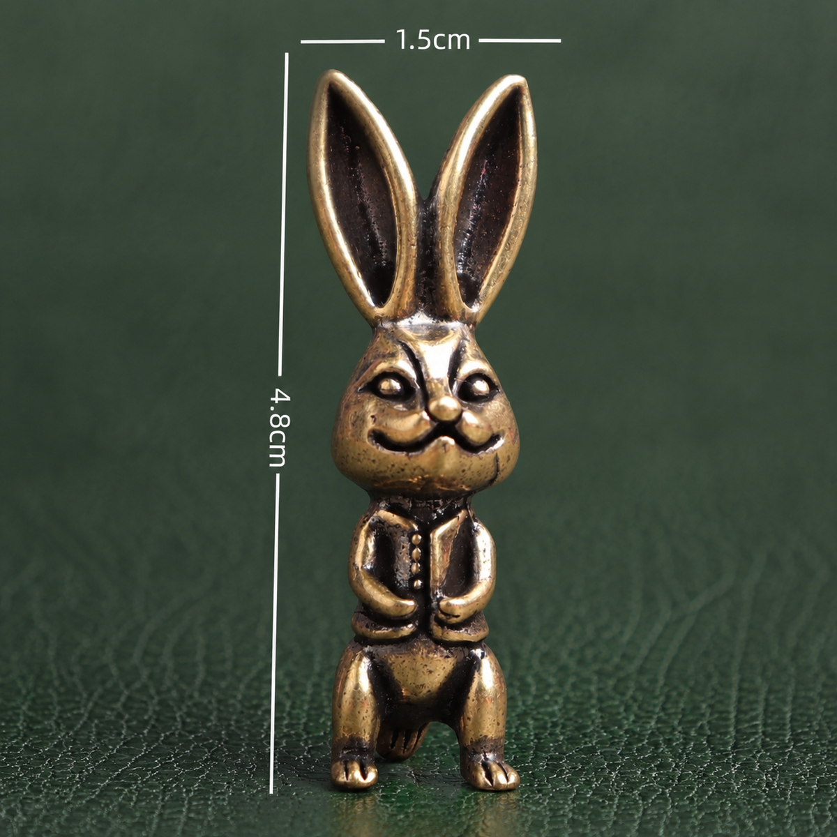 Solid Brass Mr. Rabbit Figurine Ornament: A1