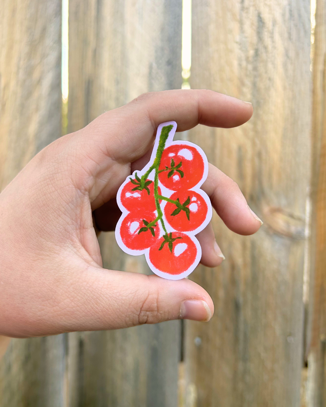 Red Tomato Bunch Sticker - Veggie Art, Gardening, Vegetables