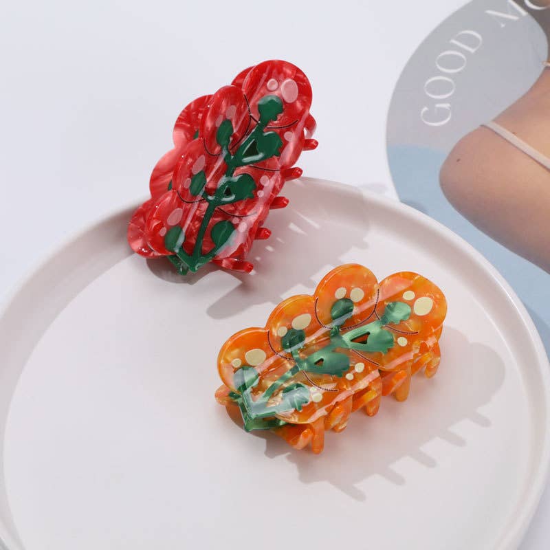 Tomato On The Vine Claw Clip: Orange