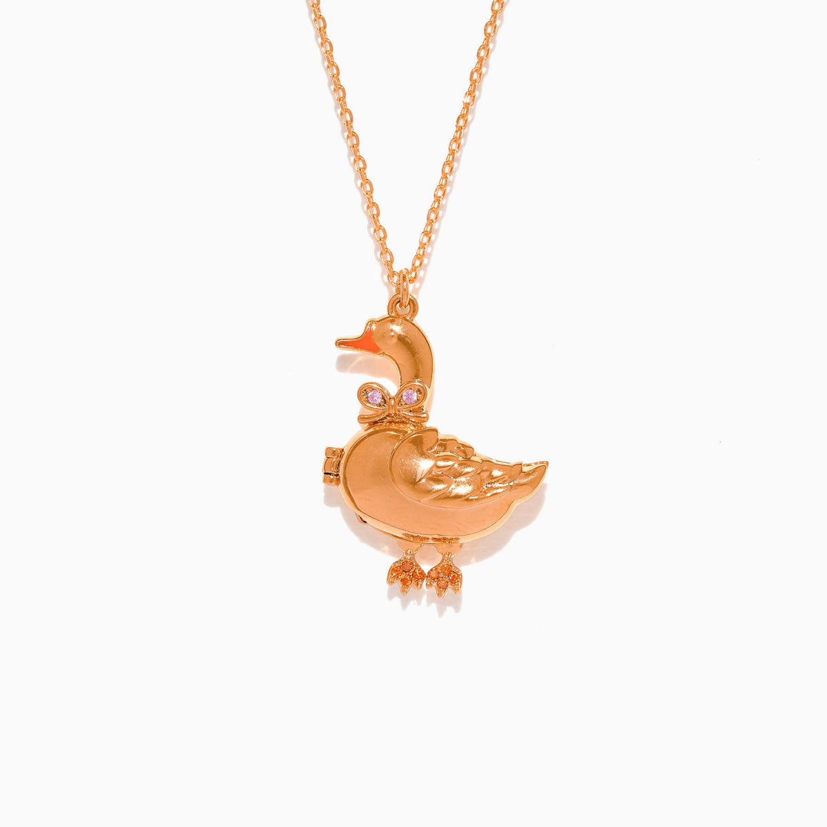 Mother Goose Locket Necklace: Gold