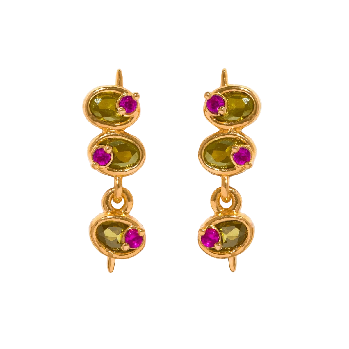 Mini Olive Studs: Gold - SINGLE