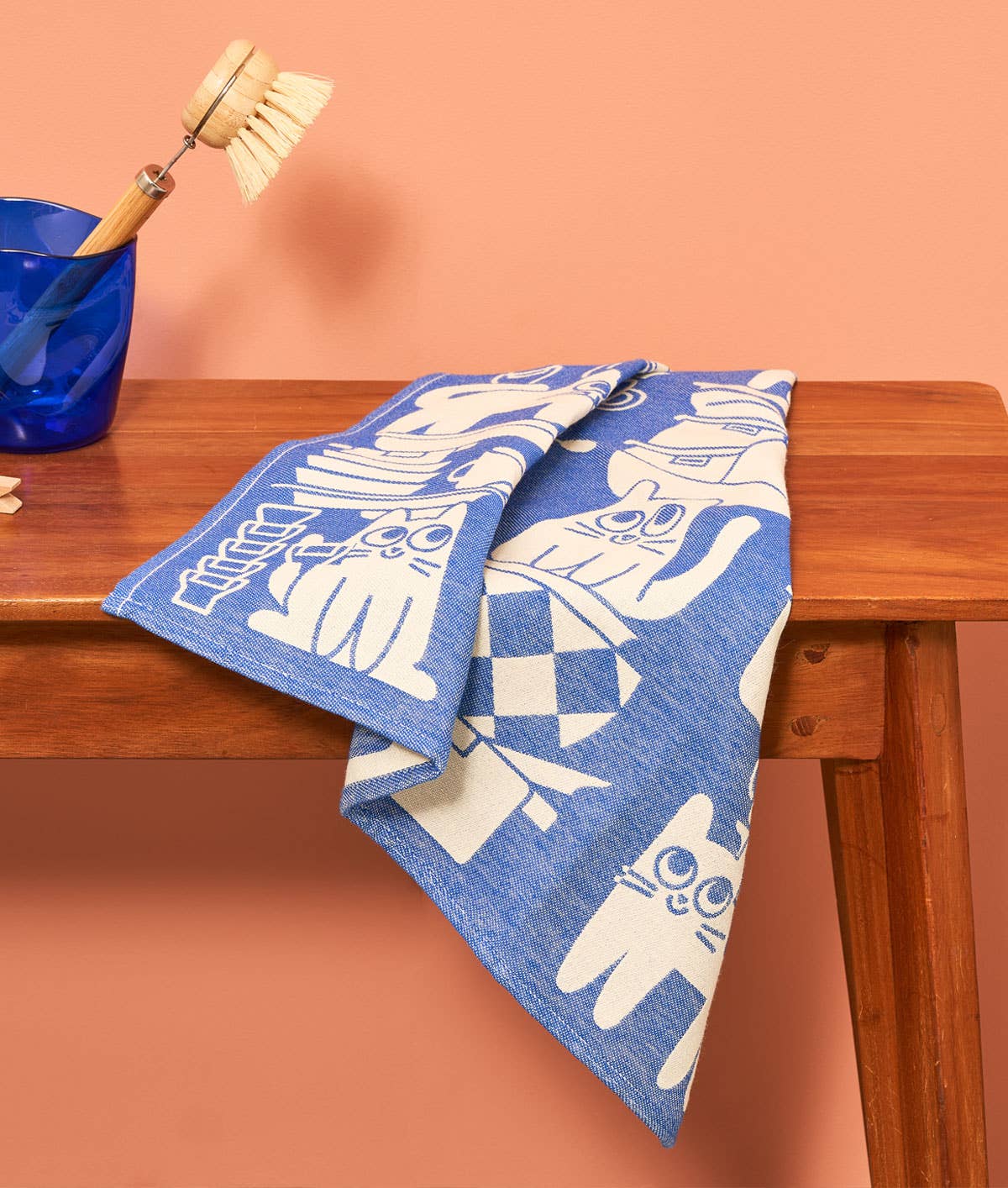 Kitchen Cats Woven Cotton Tea Towel