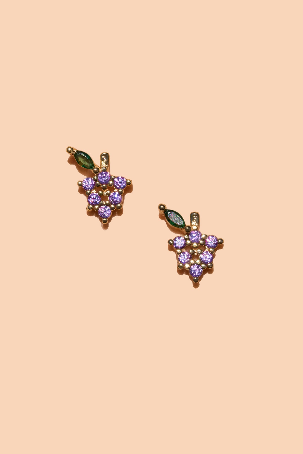 Shimmer Grapes Studs - 18K Gold Plated sold SINGLE