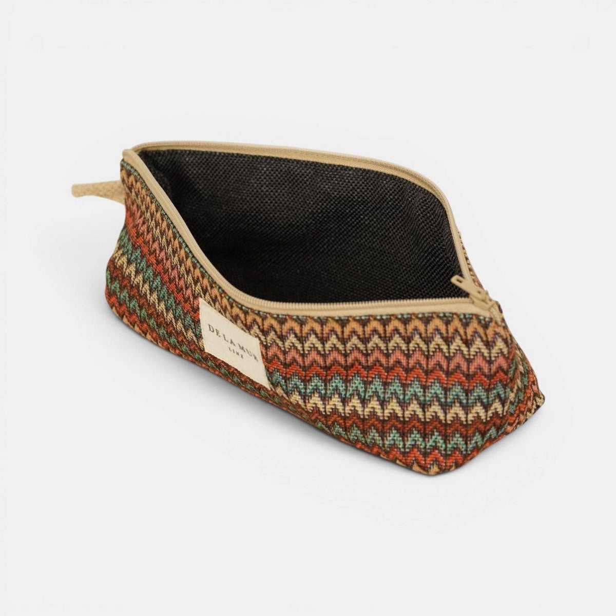 Zigzag Jacquard Pencil Case – Multicolor (Fron)