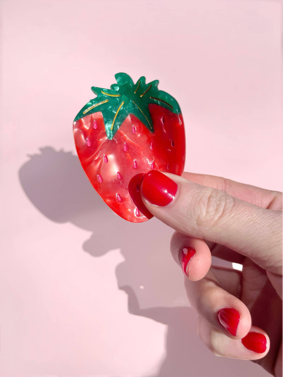 Strawberry Claw Clip // Cellulose Acetate: Small