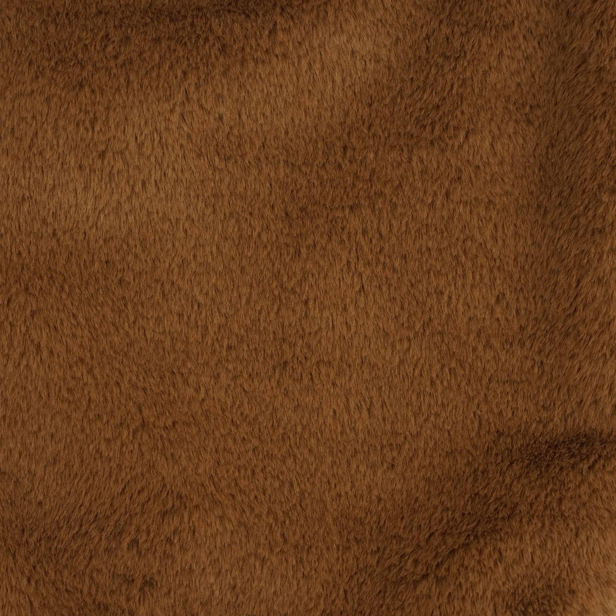 Faux Fur Squared Makeup Bag – Camel Brown (Pile)