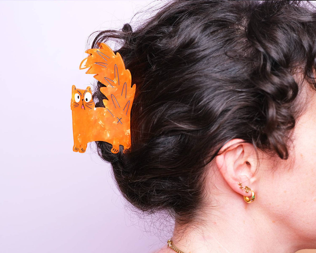 Azz Hole Angry Cat Hair Claw Clip