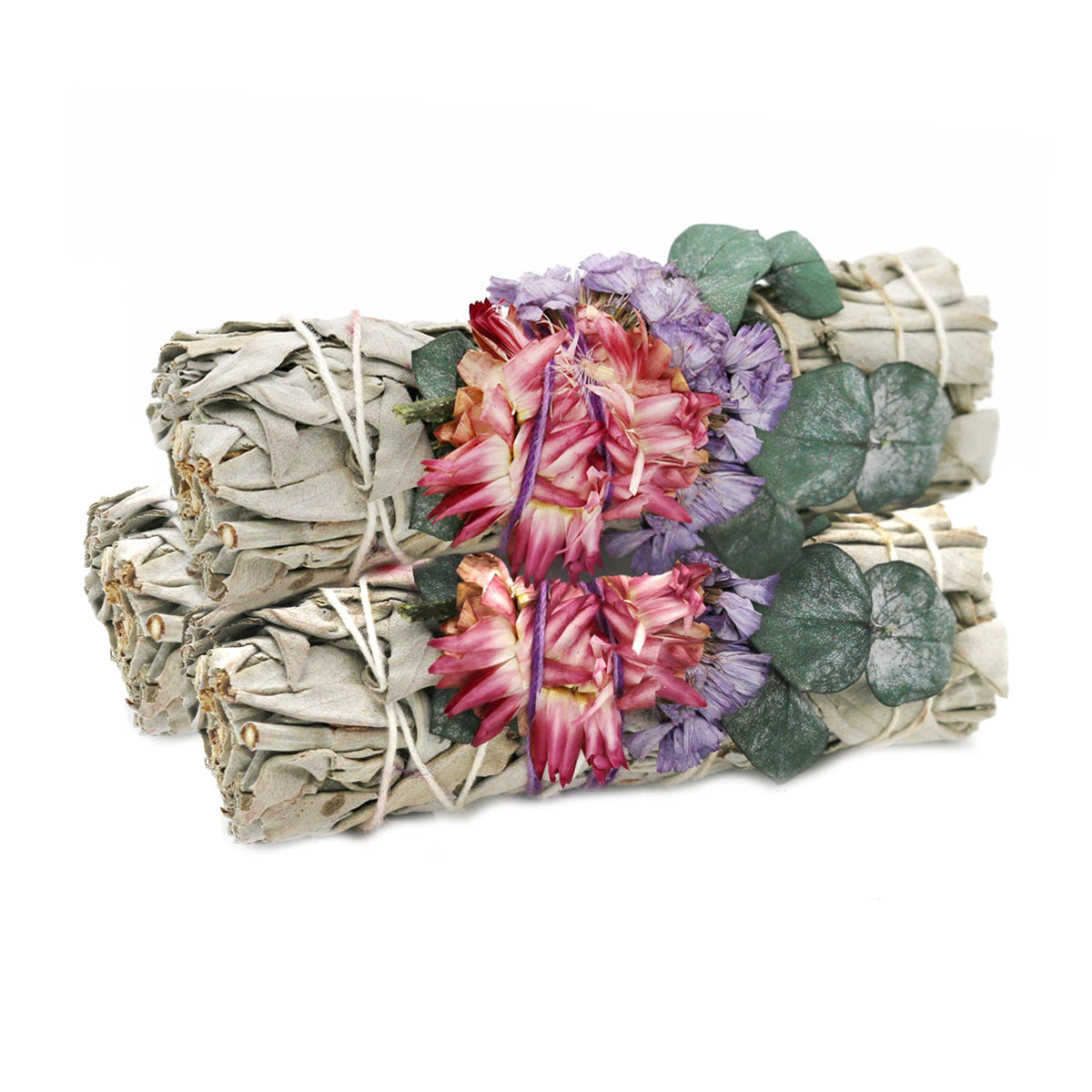 &#39;Fairy Dreams&#39; Floral White Sage Smudge Stick (4 in.)