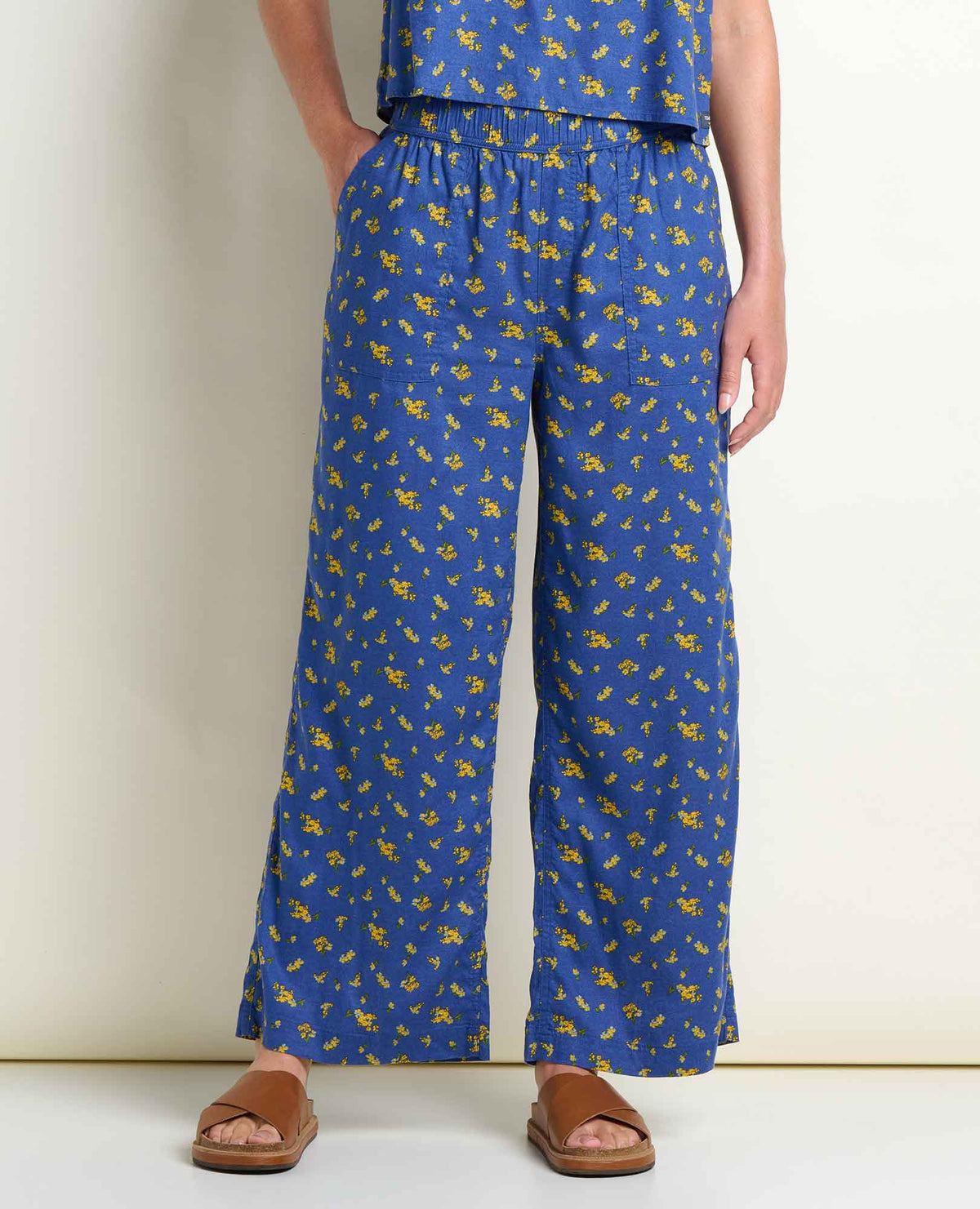 W’s Taj Hemp Wide Leg Pant - River Print (S26)