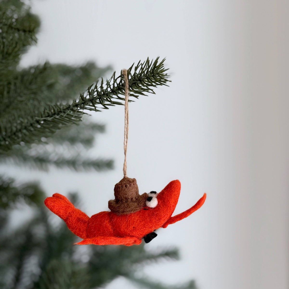 Felt Shrimp Couple Ornament: Shrimp Husband