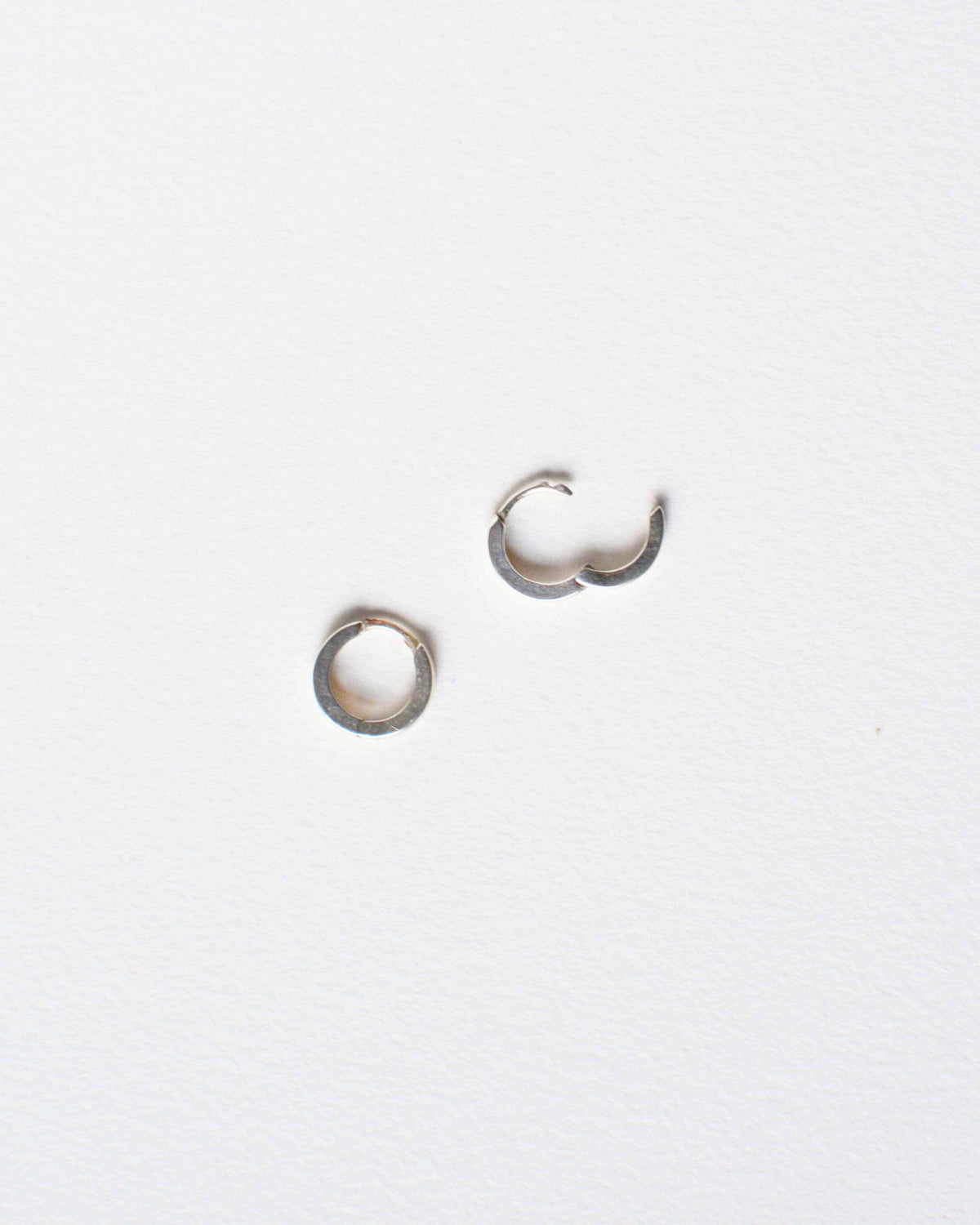 Silver Huggie Hoops
