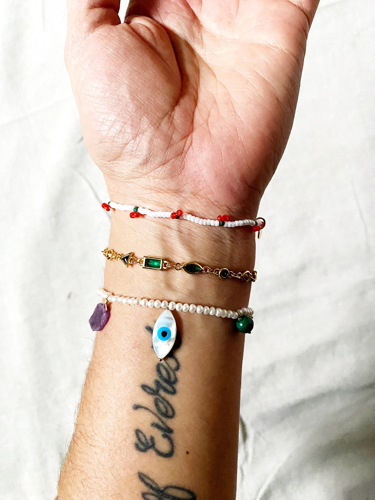 Dainty Cherry Bracelet - Dainty Beaded Jewelry
