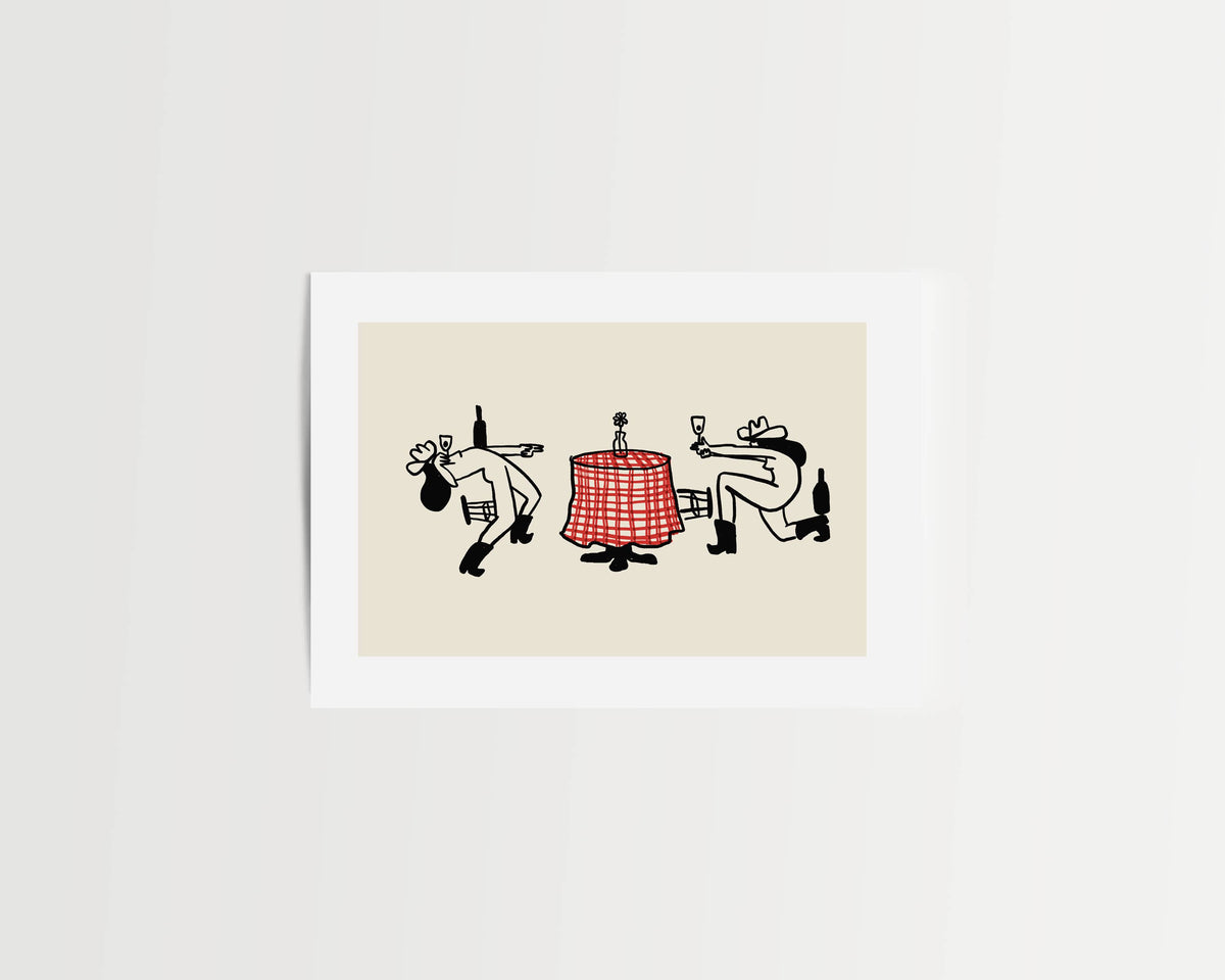 "The Duel" Vintage Western Wall Art: Medium