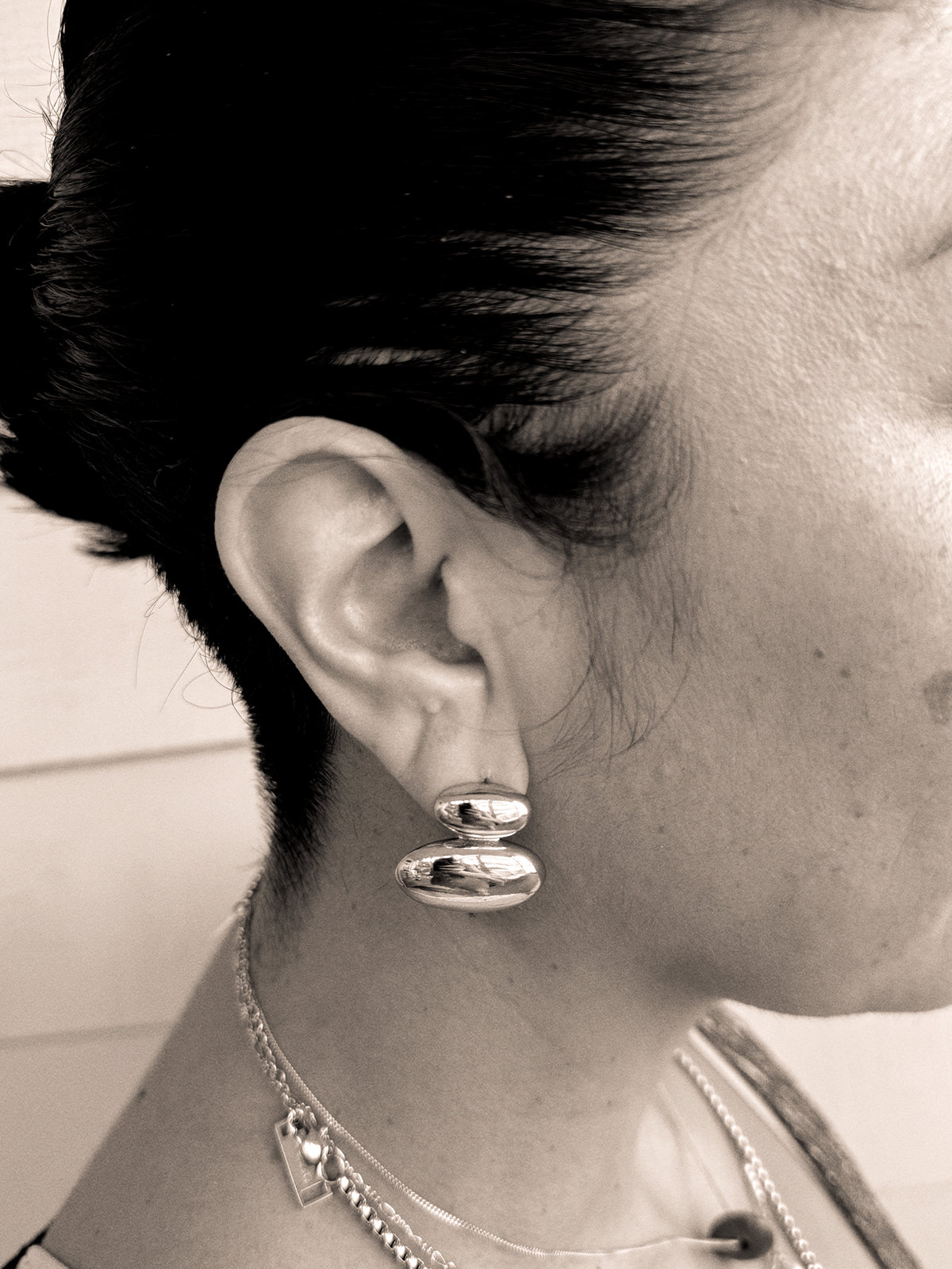 TABITHA STUD EARRINGS: Silver