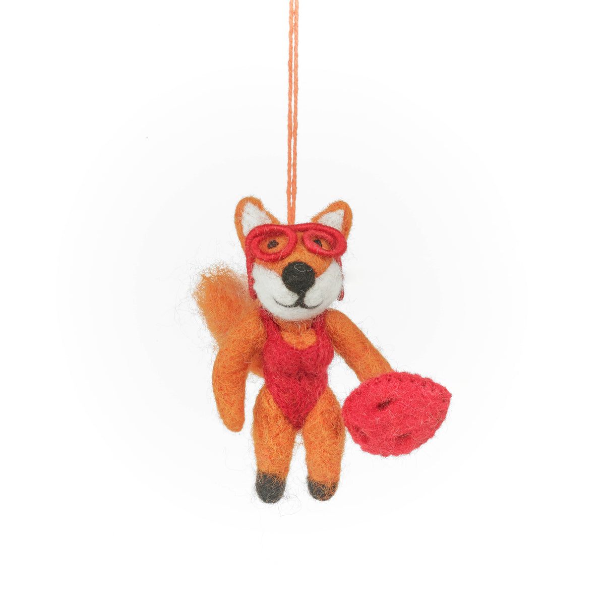Felt Baywatch Fox Summer Ornament