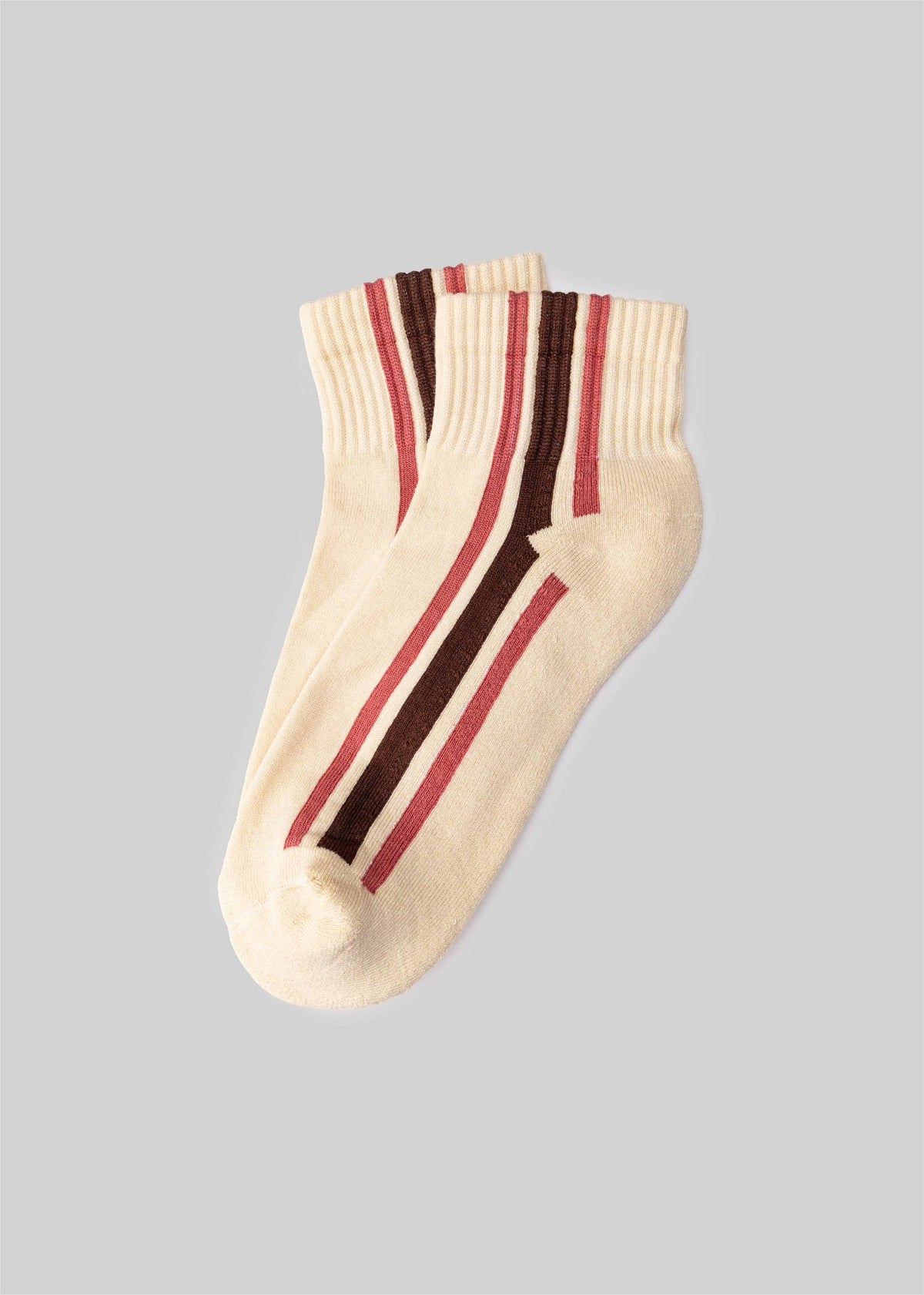 The Vertical Stripe Quarter Crew: Vanilla
