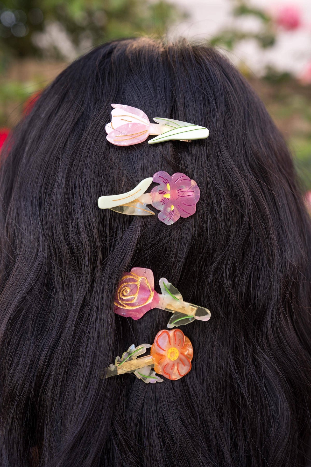 Purple Iris Hair Clip/Brooch: Hair Clip