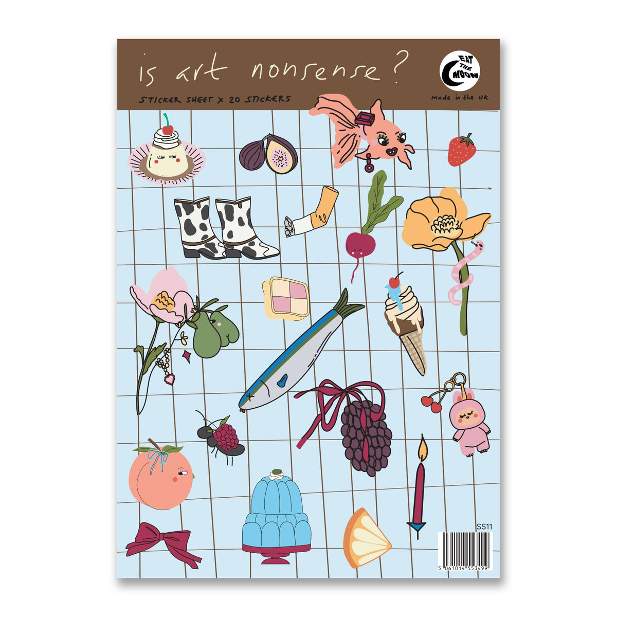 A6 sticker sheet, 20 x mini stickers, is art nonsense?