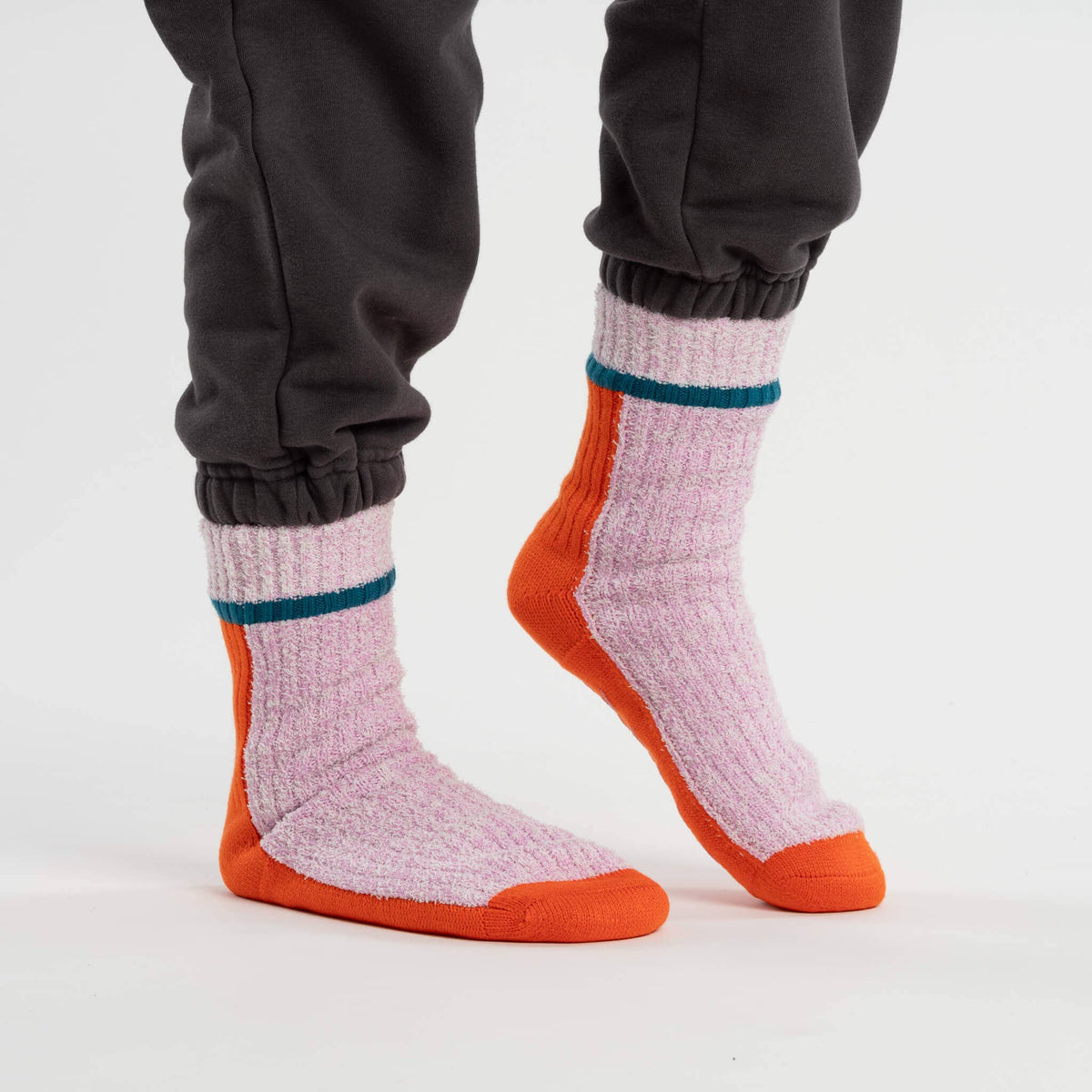 Color Ragg House Socks: Poppy Lilac (S/M)