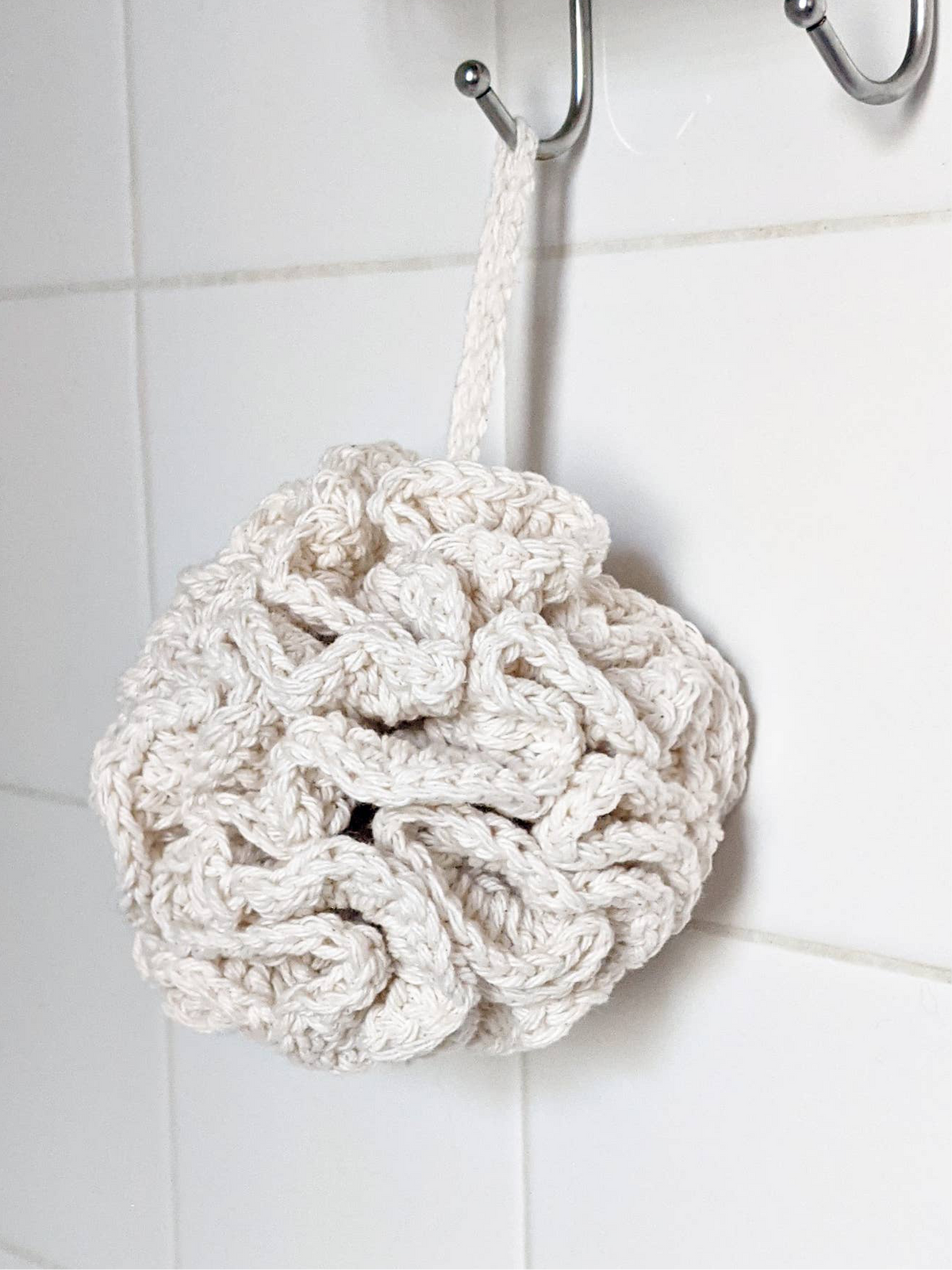 Eco-Friendly Cotton Crochet Bath &amp; Shower Loofah - Natural Color