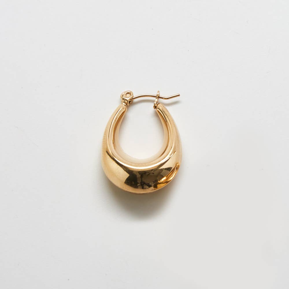Gold Oval Hoop Earrings - Fall 2025 Jewelry