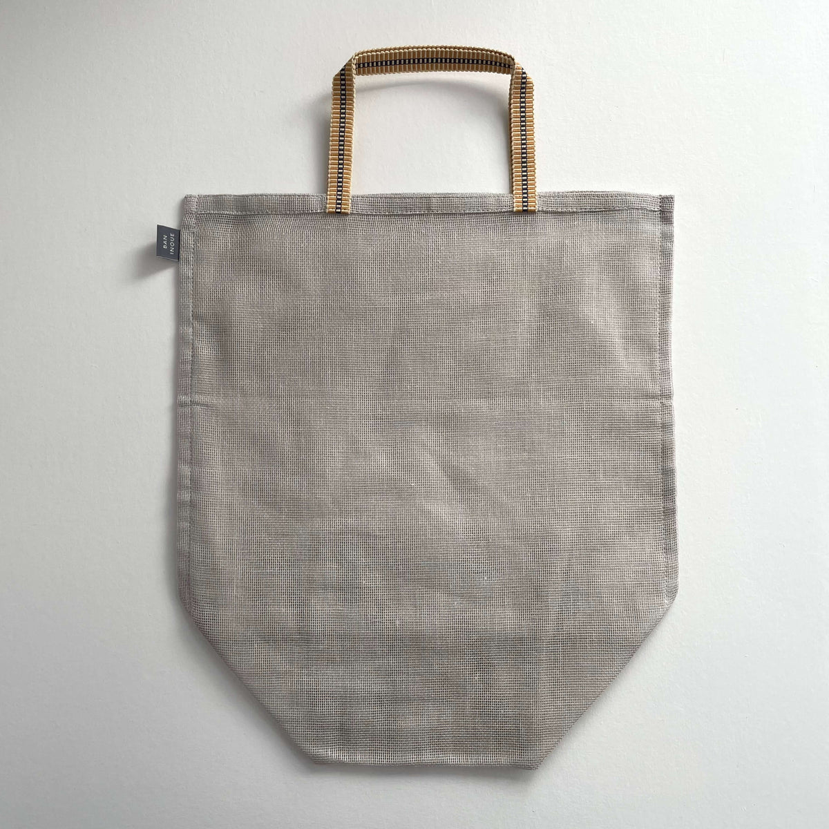 100% cotton gauze net eco produce bags with handle - large: Navy