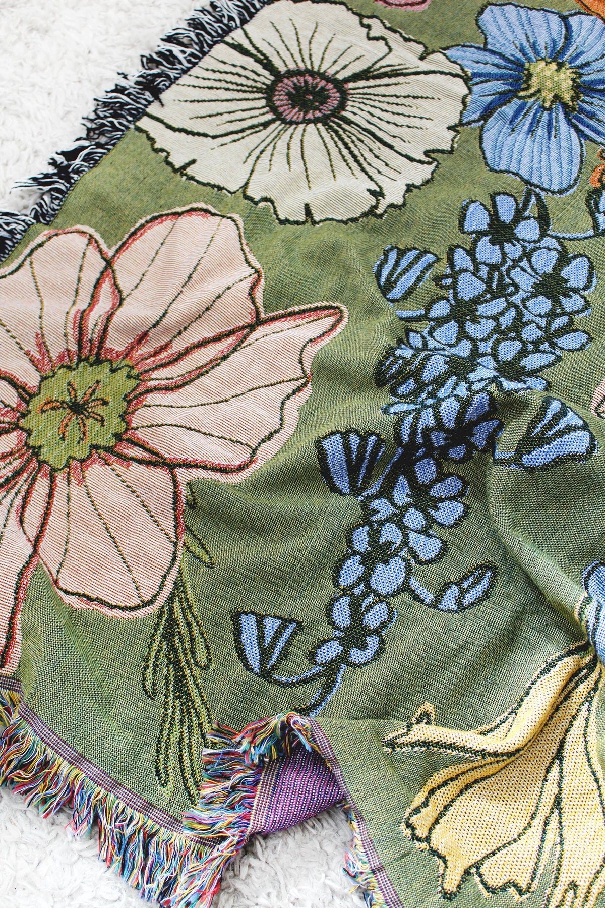 Wild Flowers Tapestry Blanket