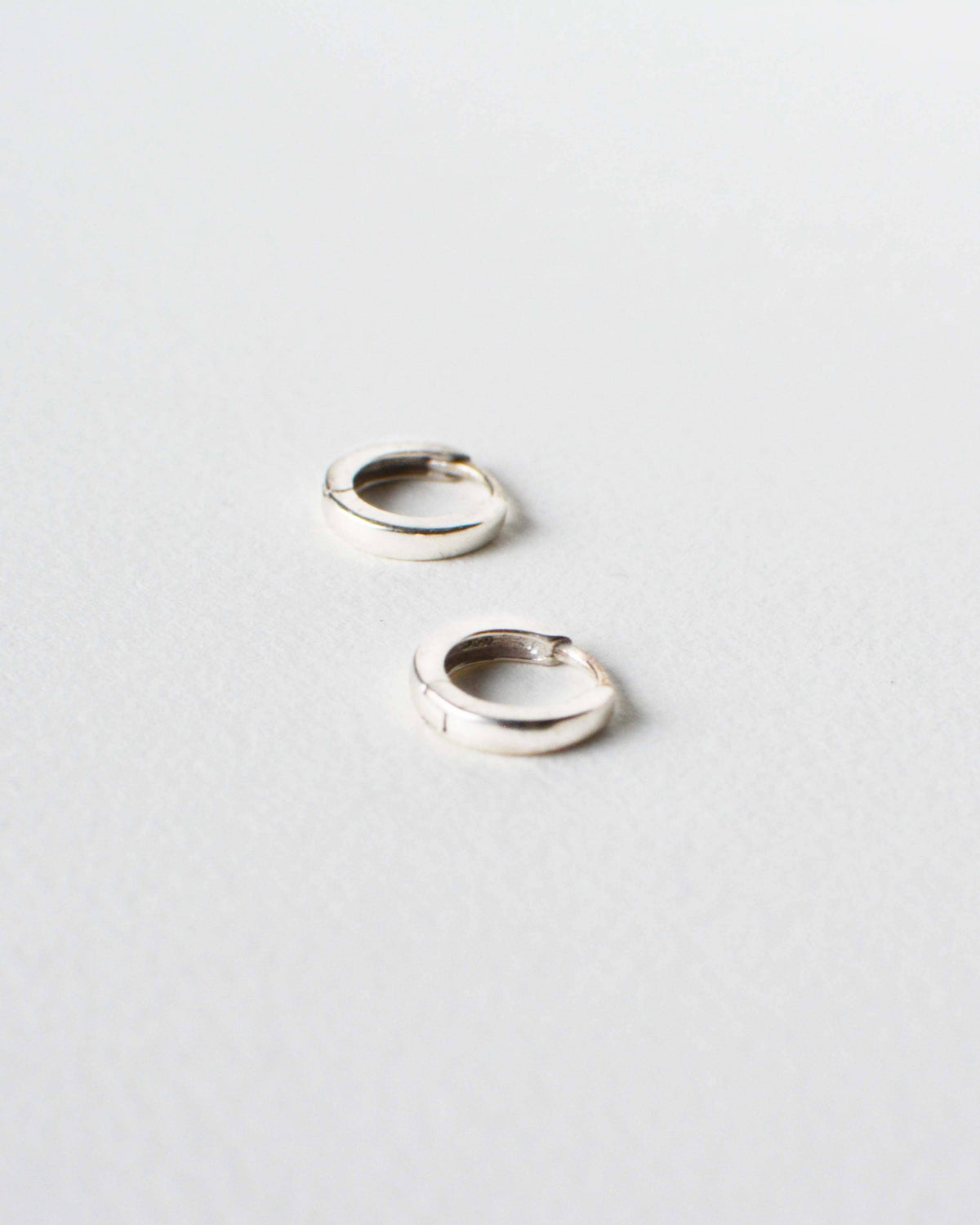 Silver Huggie Hoops