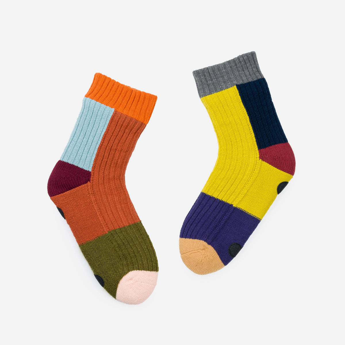 Mismatch House Socks: Desert / L/XL - W 9.5-12.5<br>M 8-11