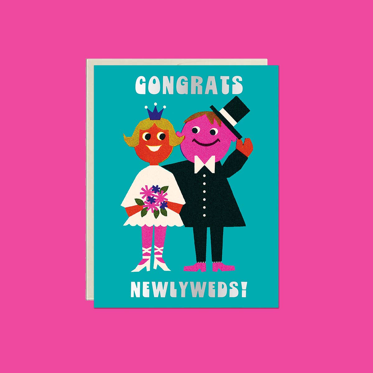 Congrats Newlyweds! – Foil Wedding ✿ Couple Card