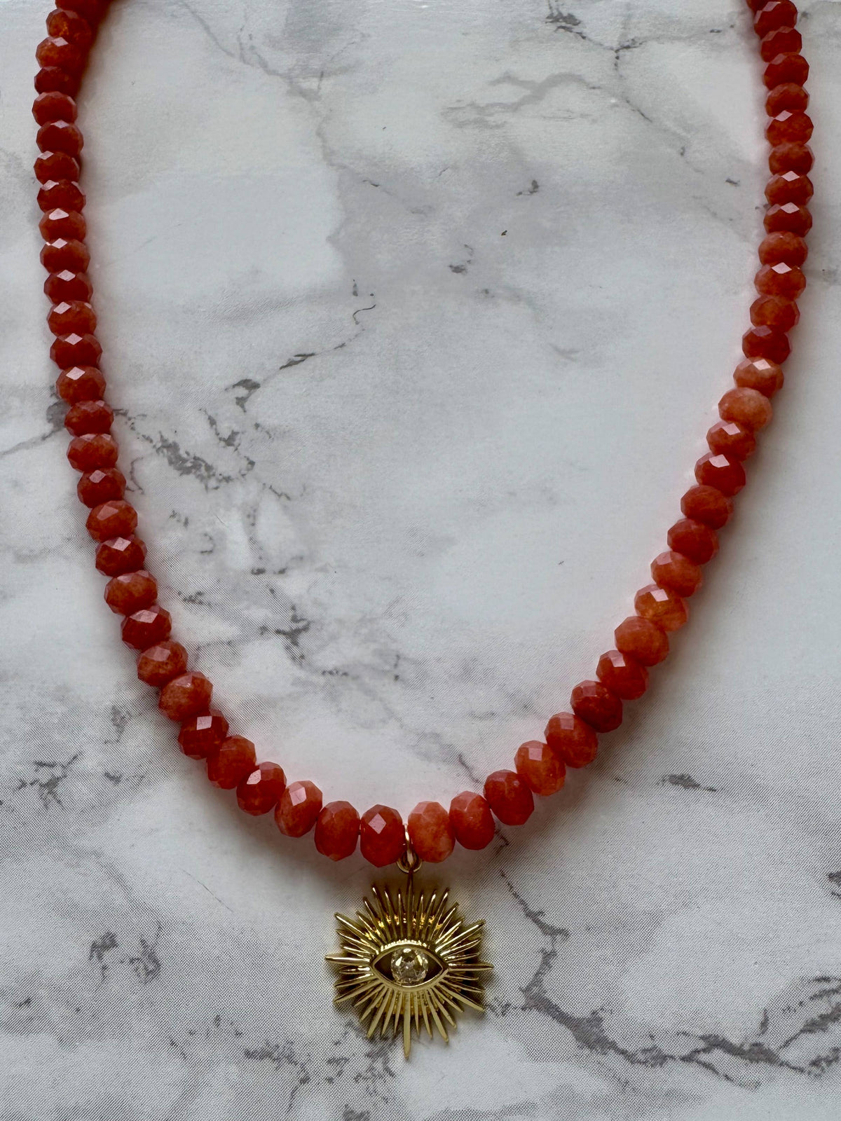 Taylor Beaded Evil Eye Necklace