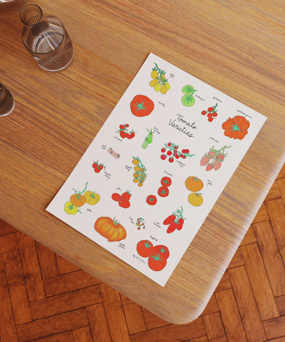 Tomato Varieties Art Print: 8" x 10"