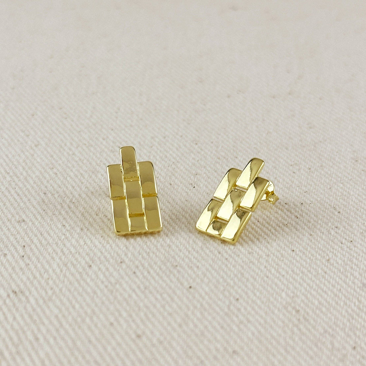 18k Gold Filled Watch Band Drop Earrings