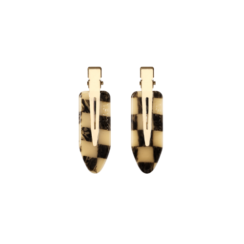 Creaseless Clips (Set of 2) — Faded Checker