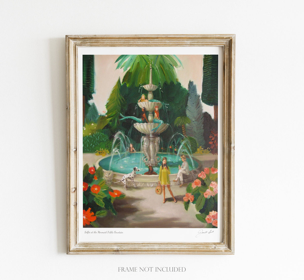 Selfie at the Mermaid Public Fountain: Small (Image size: Approx 8&quot;x10&quot;. Paper size: 8.5&quot;x11&quot;)