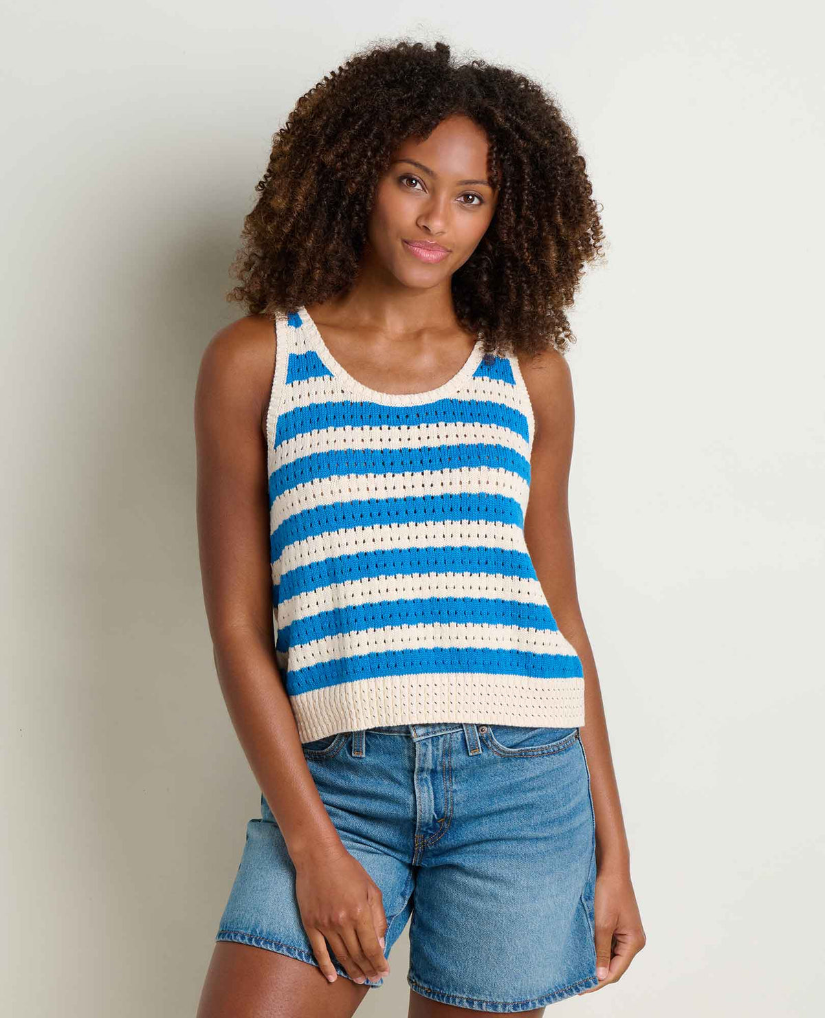 Bianca Pointelle Tank - Salt Pattern (S26)