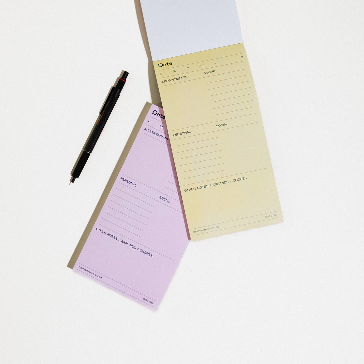 Daily Task Notepad Planner | Pink & Yellow