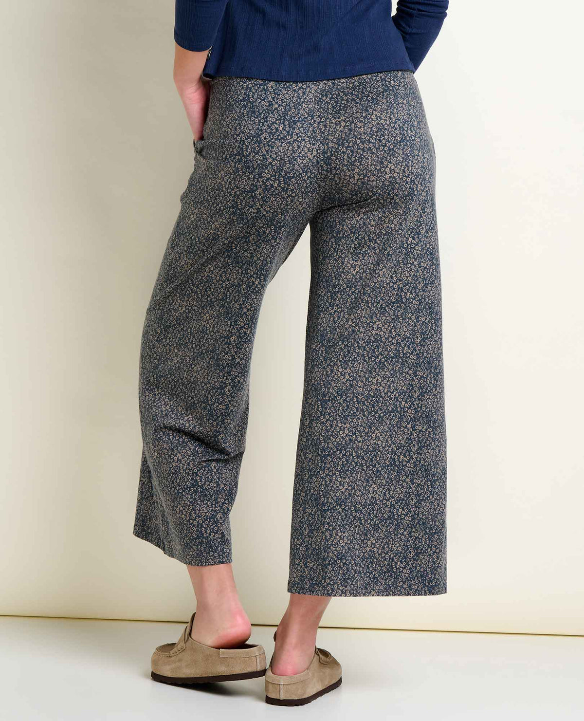 Chaka Wide Crop Leg Pant - Ink Print (F26)