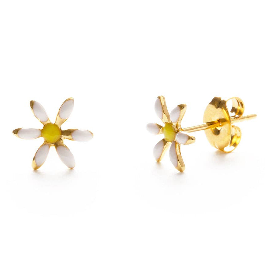 Daisy Stud Earring: White SINGLE