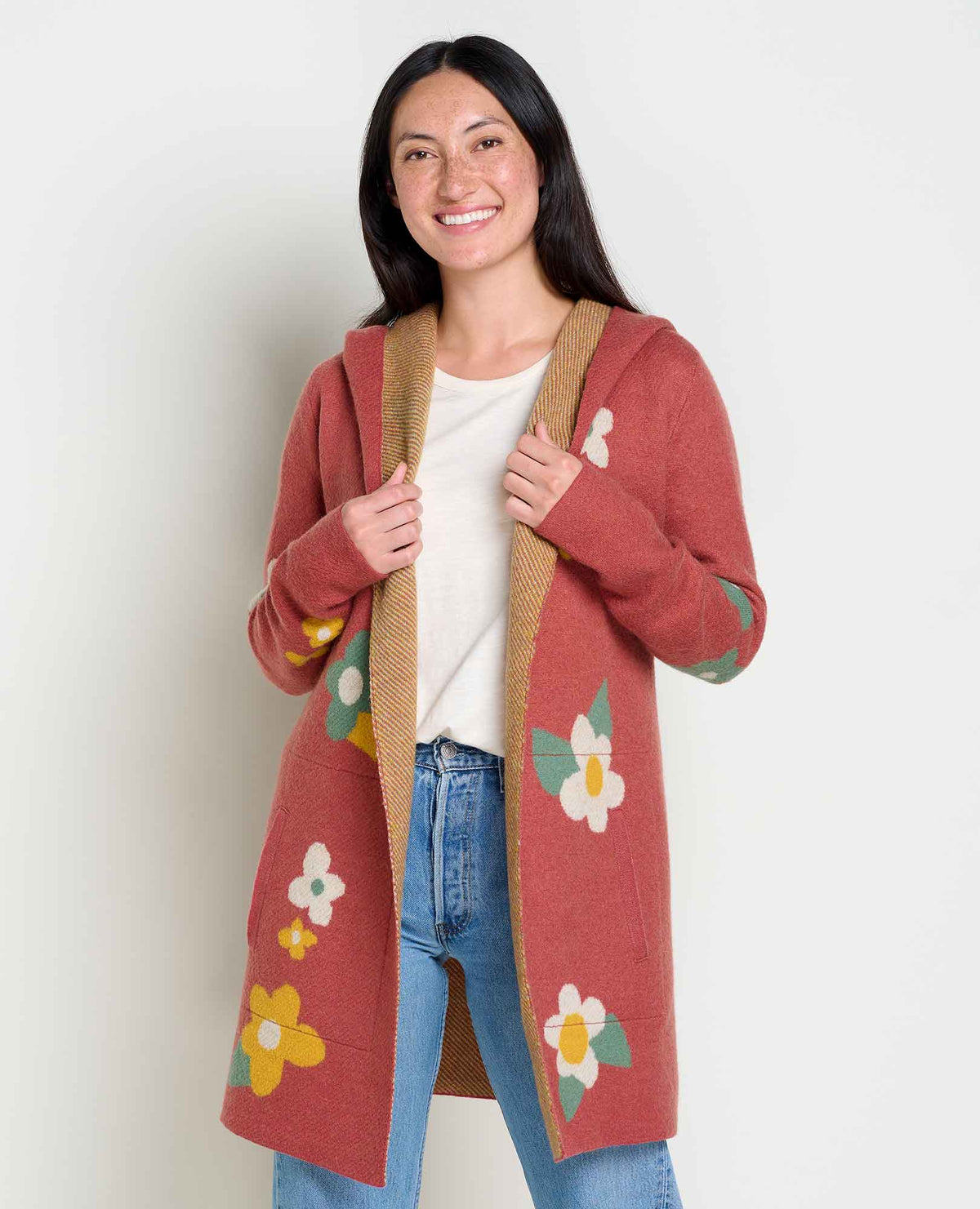 Merino Heartfelt Hoodie (Sundown Flowers)