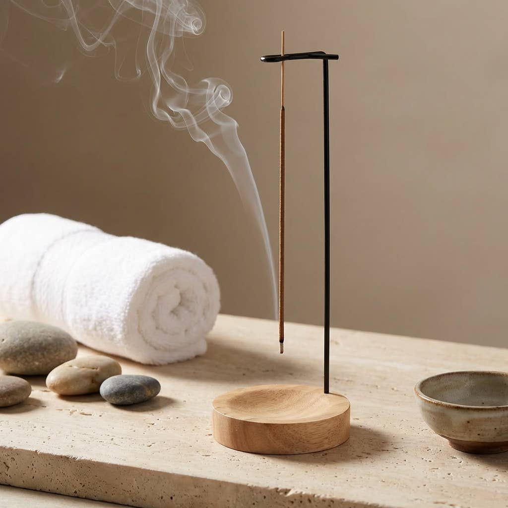 Kanso Suspended Incense Holder: Dark Wood