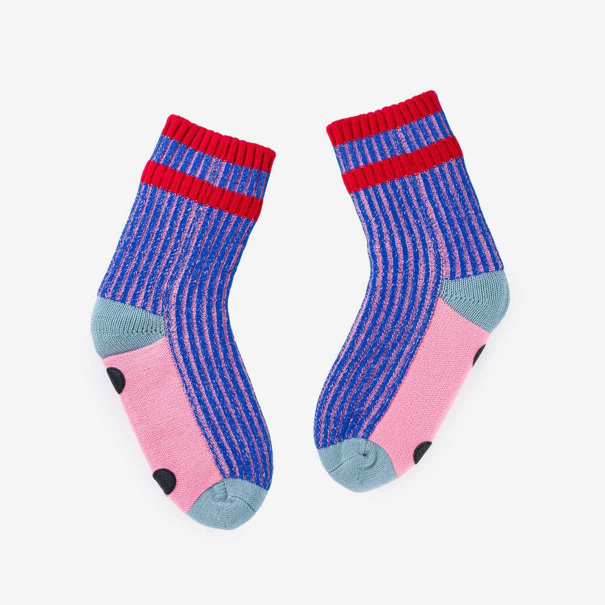 Gym House Socks: Cobalt Pink / S/M - W 6-9<br>M 5-7.5