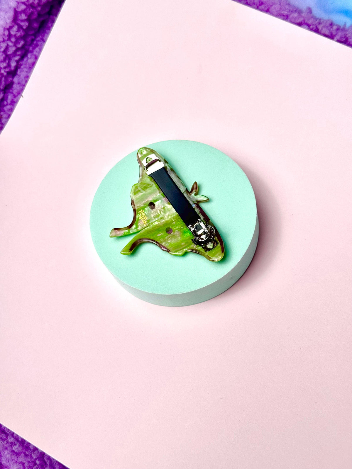 Luna Moth French Hair Clip