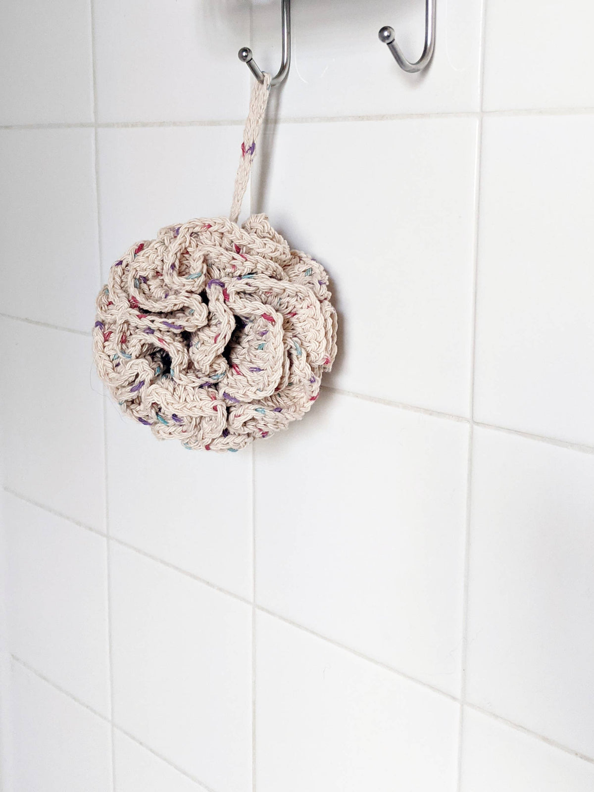 Eco-Friendly Cotton Crochet Bath & Shower Loofah: Pastel