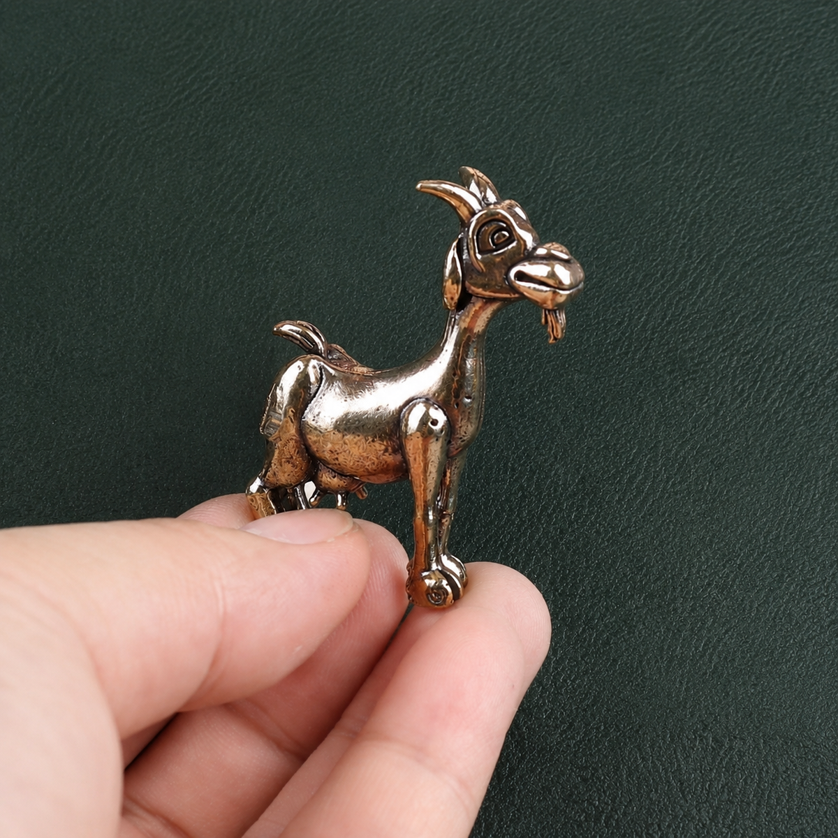 Solid Brass Zodiac Goat Figurine Ornament: A1