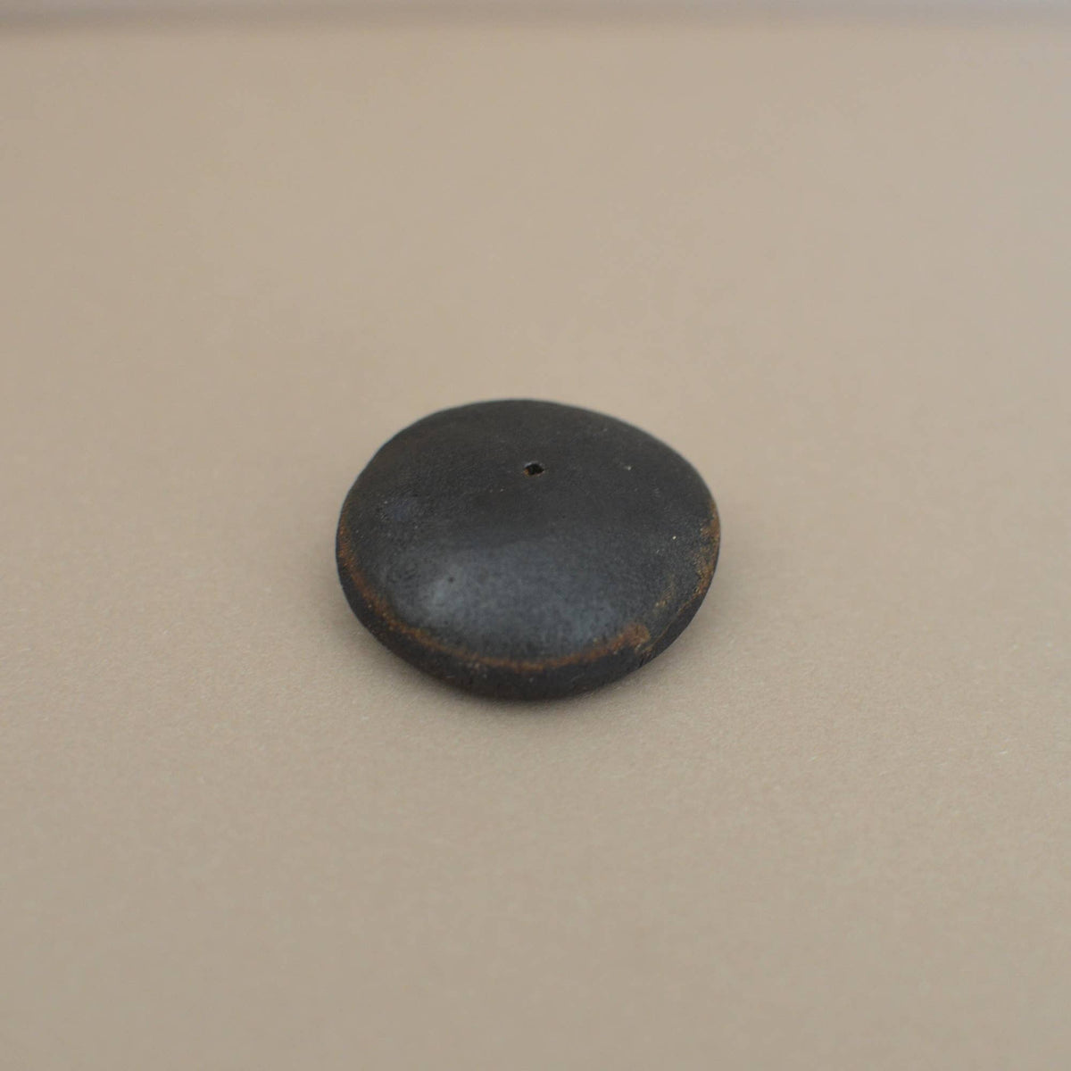 Raw Black Clay Pebble Stone Rock Incense Holder