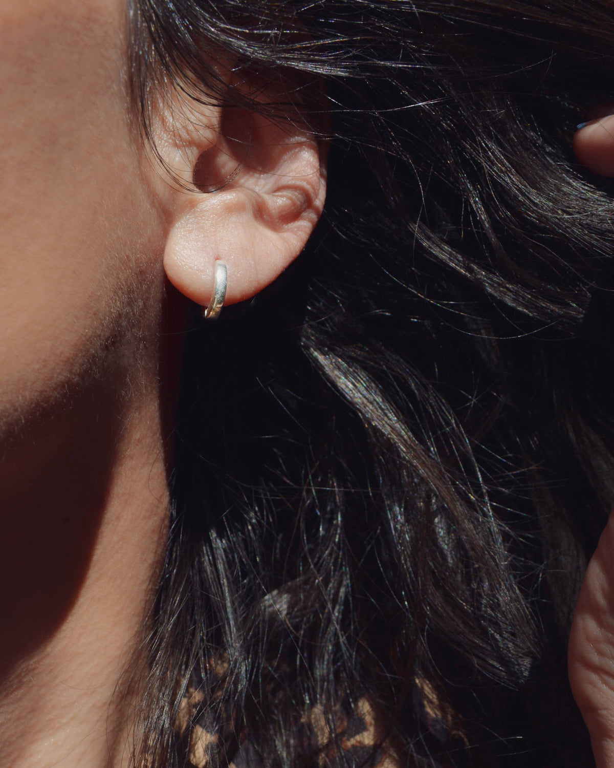 Silver Huggie Hoops